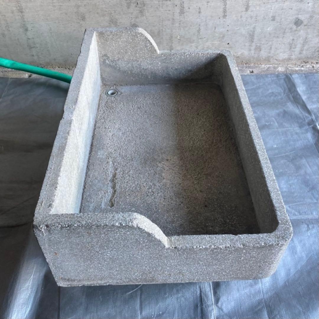 ガーデンシンク 流し台 手洗い 洗面 大型 コンクリート 園芸 シャビー レトロ