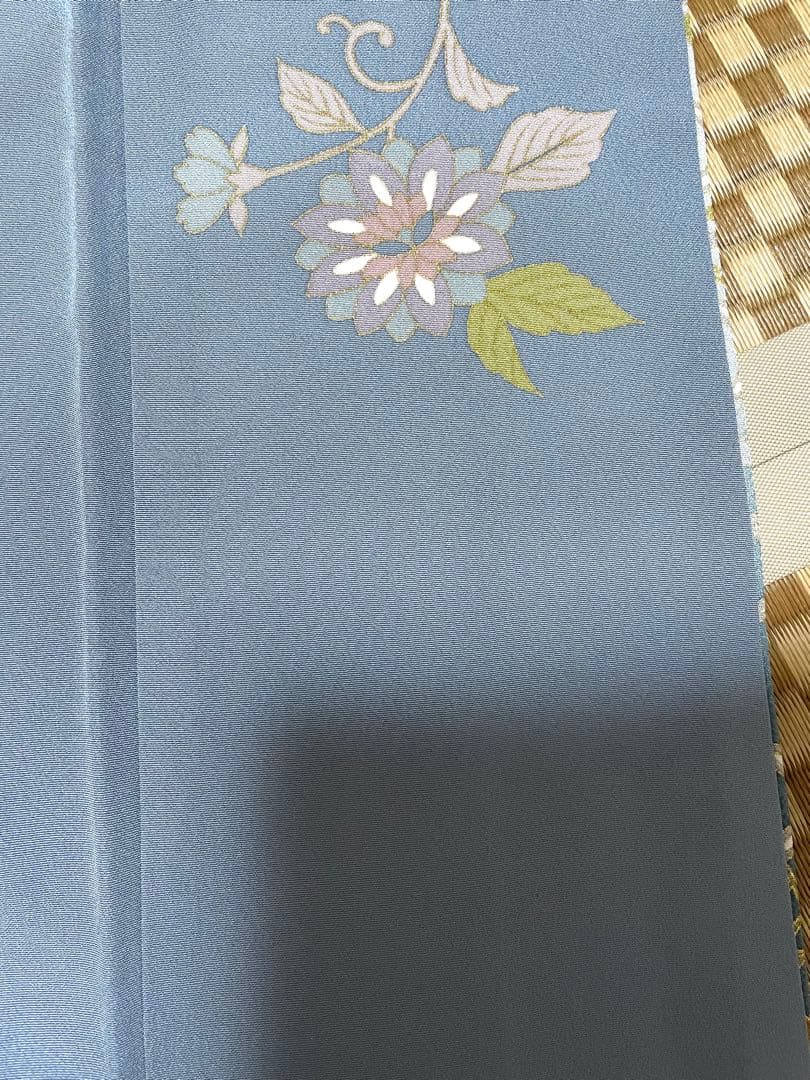 正絹　訪問着　破れ華紋菱繋ぎ花鳥唐草紋　身丈（肩から）164㎝