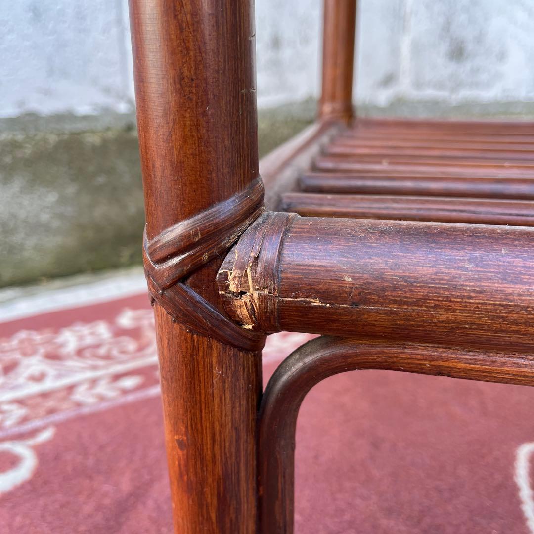 古家具 籐ラタン家具◾️KOIZUMI 小泉 ナチュラル天然素材 飾り棚 シェルフ