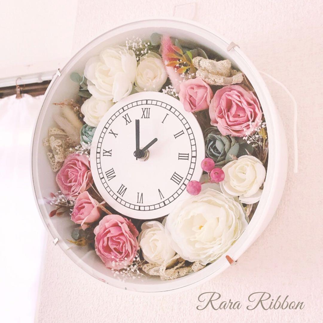 花時計 壁掛け時計 ギフト おしゃれ プレゼント 両親贈呈用 ウエディングギフト