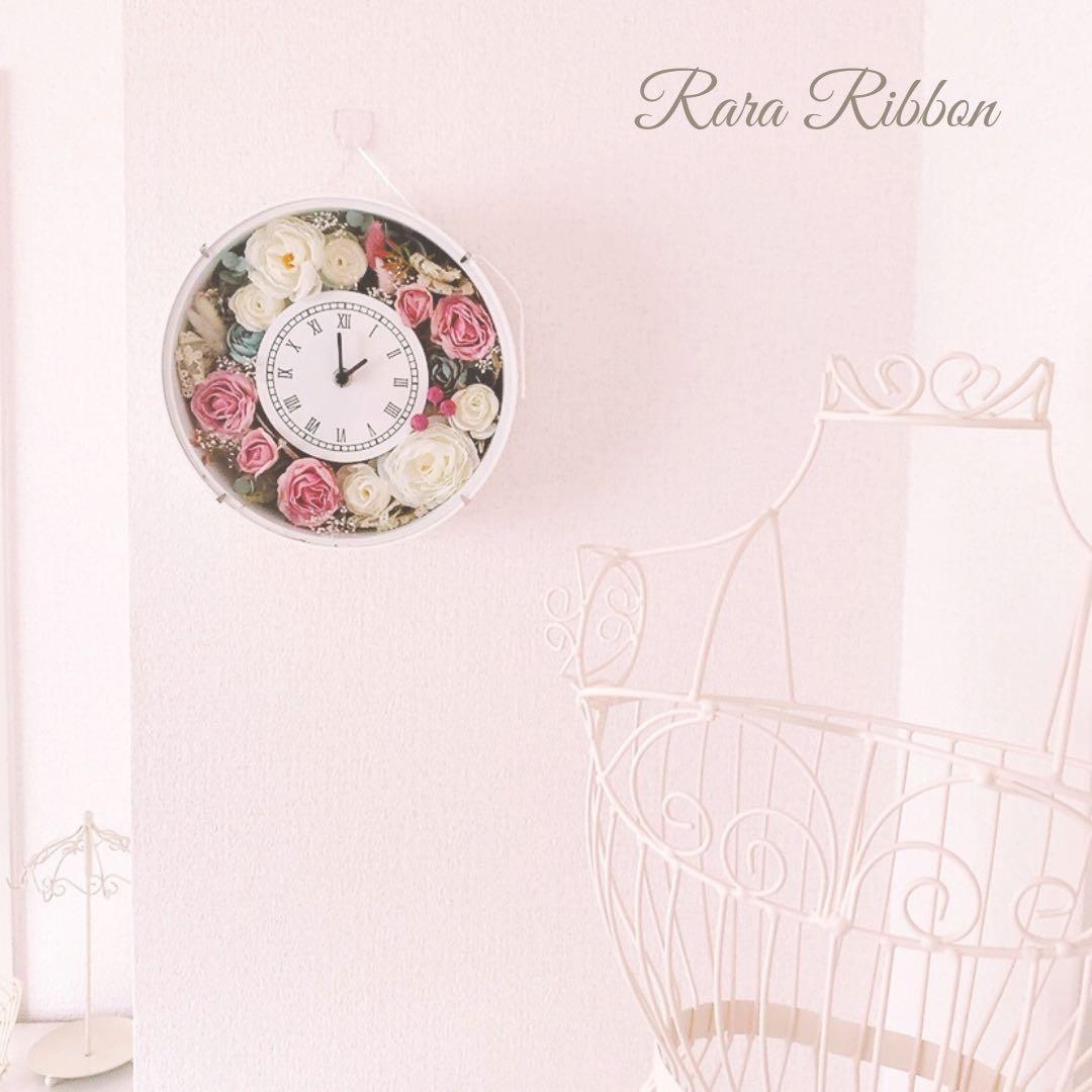 花時計 壁掛け時計 ギフト おしゃれ プレゼント 両親贈呈用 ウエディングギフト