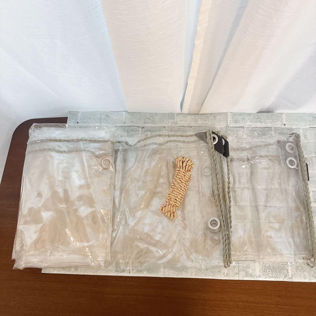 そ　クリアタープ 金属製　グロメット　結束ロープ防水 防塵 丈夫　3×2.5m