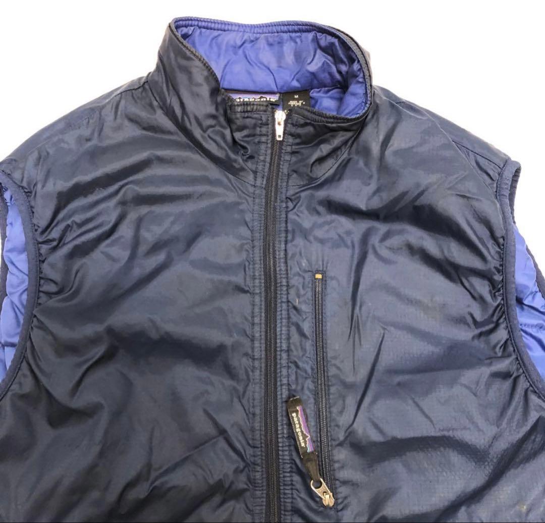 パタゴニアパフボールベスト　ヴィンテージ1997年製　黒紺メイドインUSA