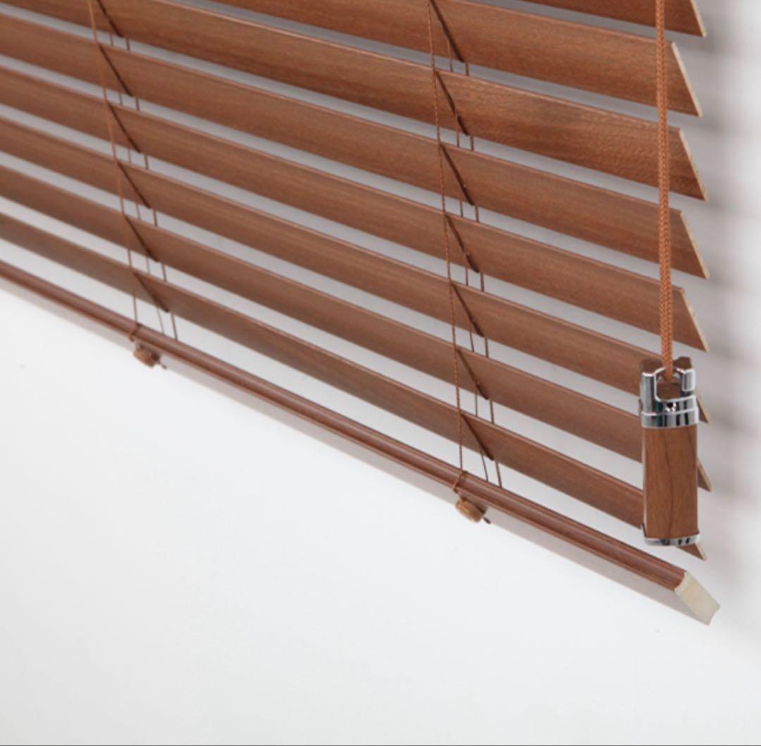 木製ブラウンブラインド 遮光　2点セット
