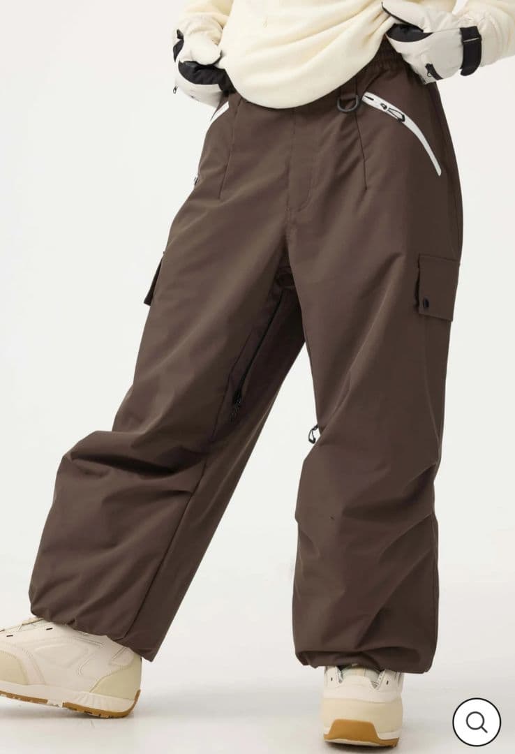 GSOU レディース コーヒー バギー 耐摩耗性 防水 スノーパンツ