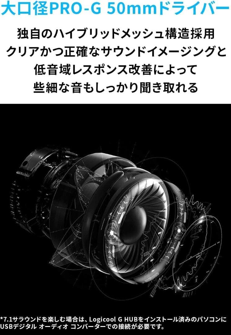 Logicool G PRO X ゲーミングヘッドセット G-PHS-003d