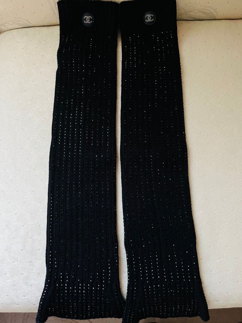 CHANEL シャネル　24C ゲートル　レッグウォーマー　ブラック　レア