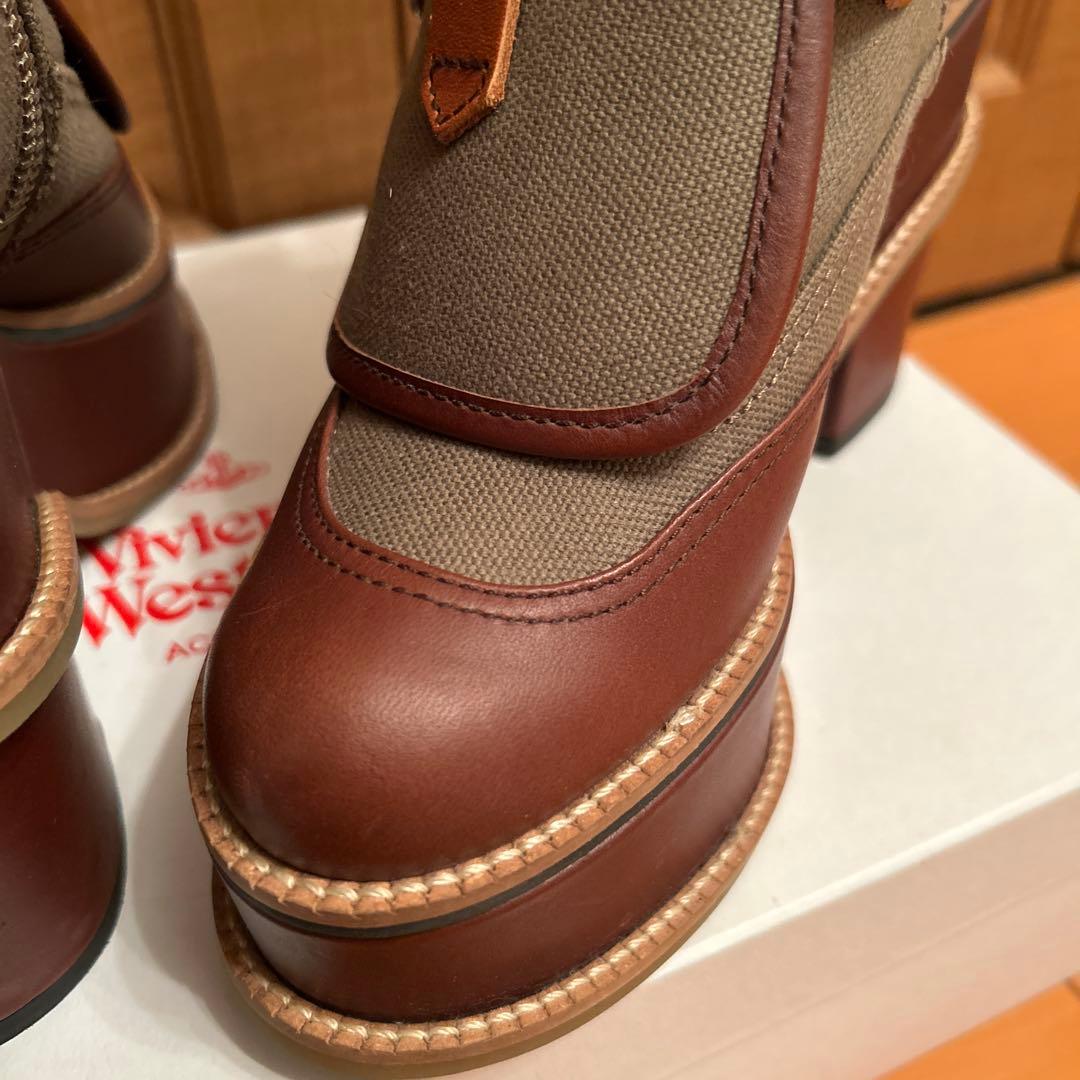 Vivienne Westwood 靴 ブーツ ウエッジソール ブラウン系