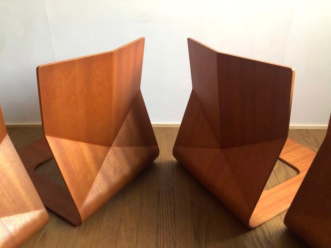 天童木工 プライウッド 座椅子 4脚セット 和家具 ペリアン ジャパニーズモダン