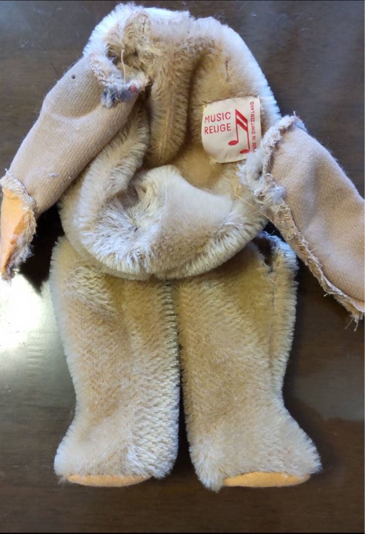 リュージュ オルゴール入首振りテディベアreugeテディベアのピクニック