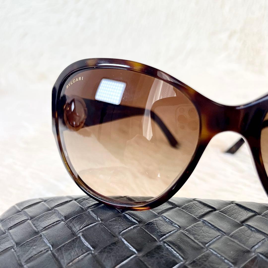 極美品　BVLGARI　8109-H-A　ブラウンレンズ　べっ甲柄フレーム