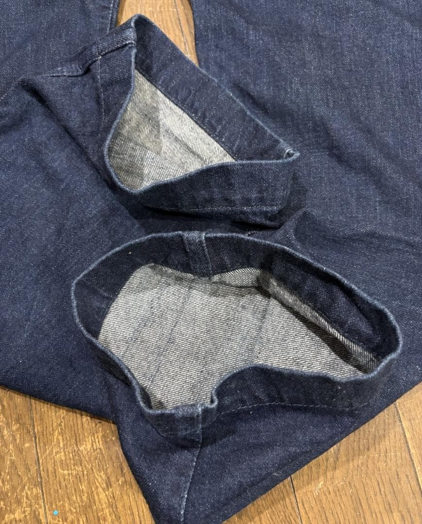 ＊桃太郎ジーンズ 出陣 濃紺 月桂樹ボタン つなぎ オールインワン 日本製 38