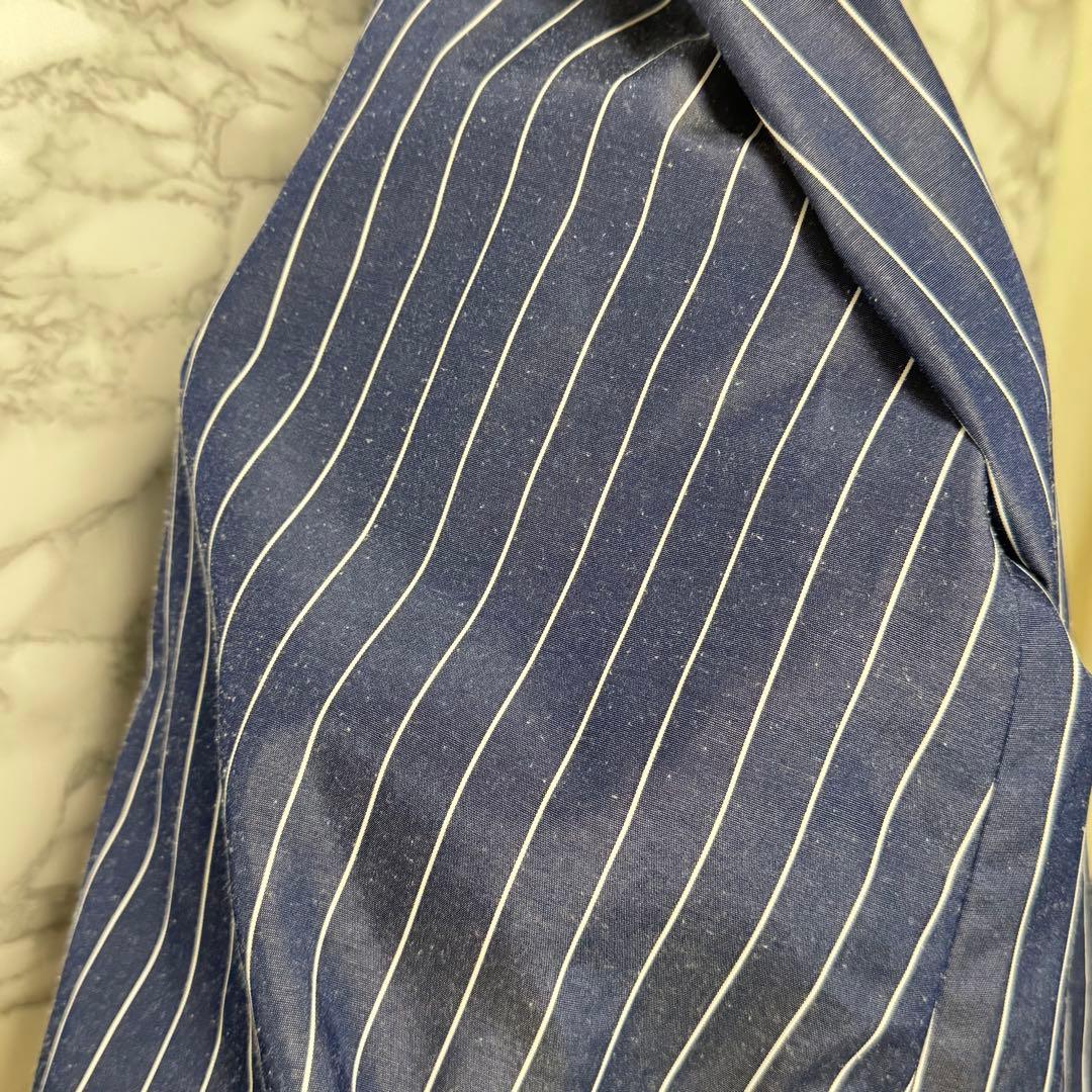 【アドーア】 ストライプ カジュアルシャツ Lサイズ