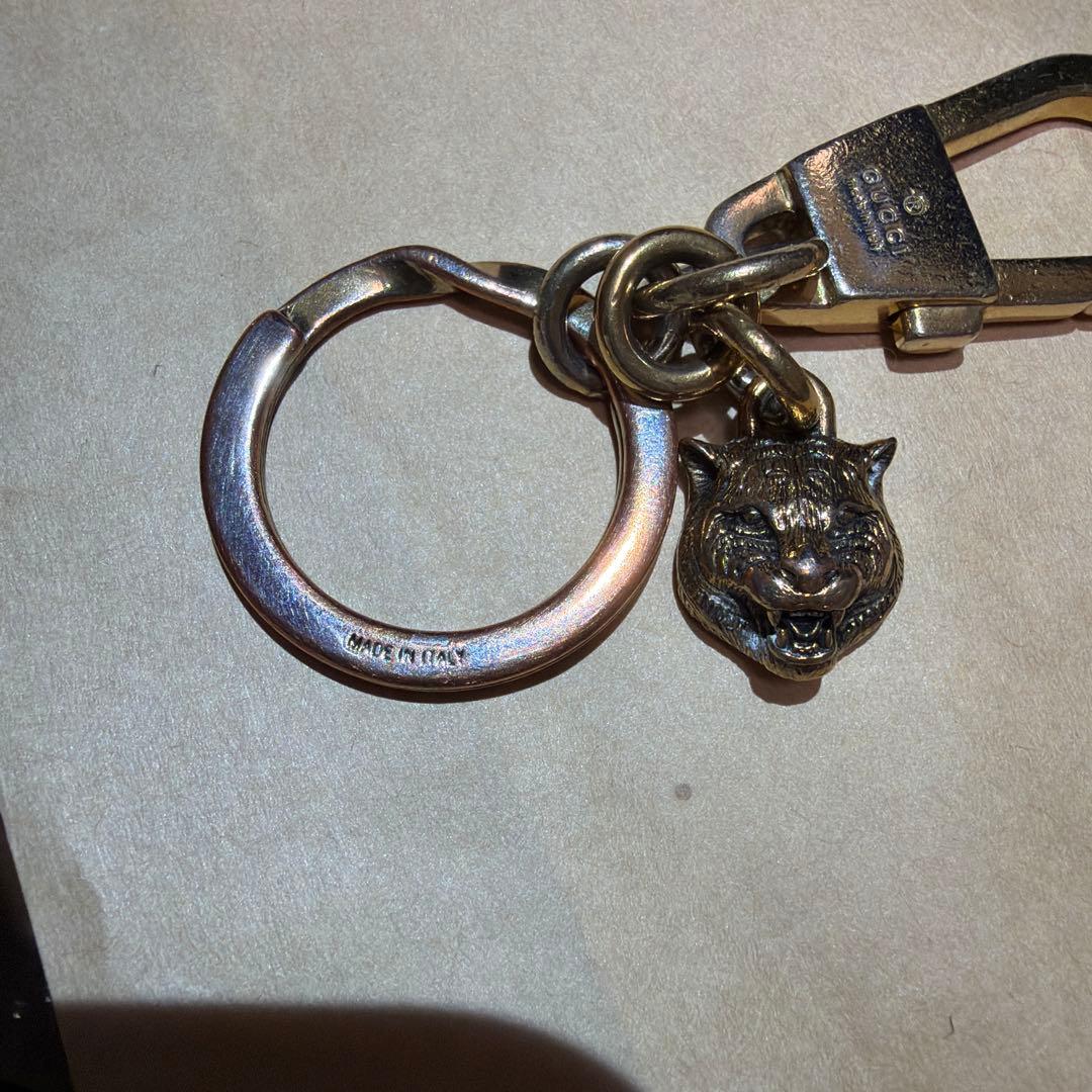 【質屋購入】グッチ GUCCI タイガー キーリング キーホルダー