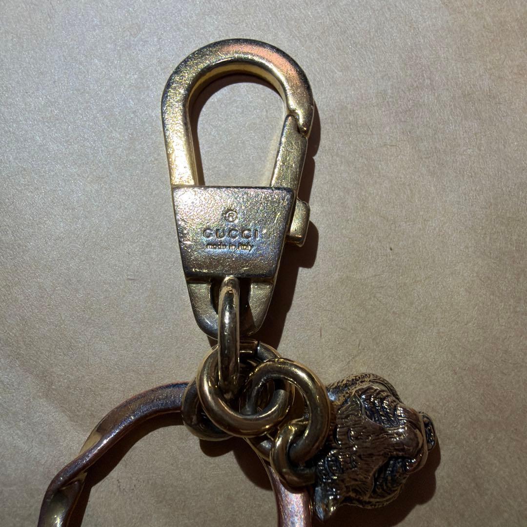 【質屋購入】グッチ GUCCI タイガー キーリング キーホルダー