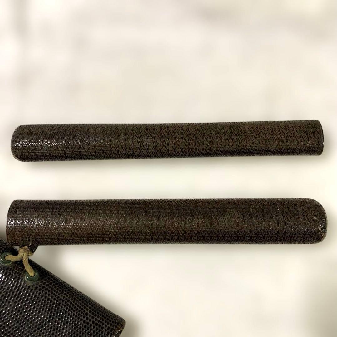 C-18 煙管　煙管入れ　叺　煙草道具　古道具　骨董品　時代物　美術品　工芸品