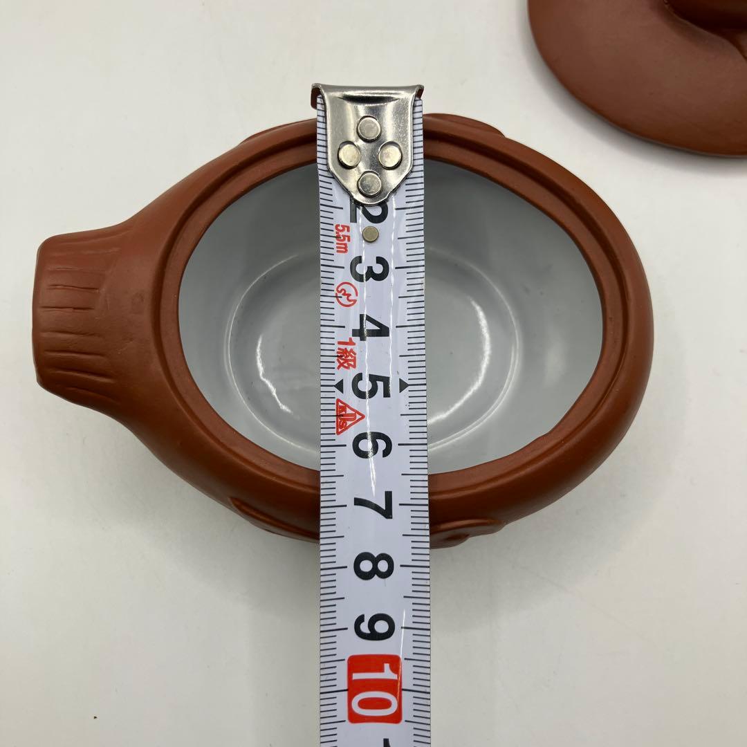 鴨　耐熱土器　朱泥　茶碗蒸し　蓋付小鉢　業務用　小鉢　六客