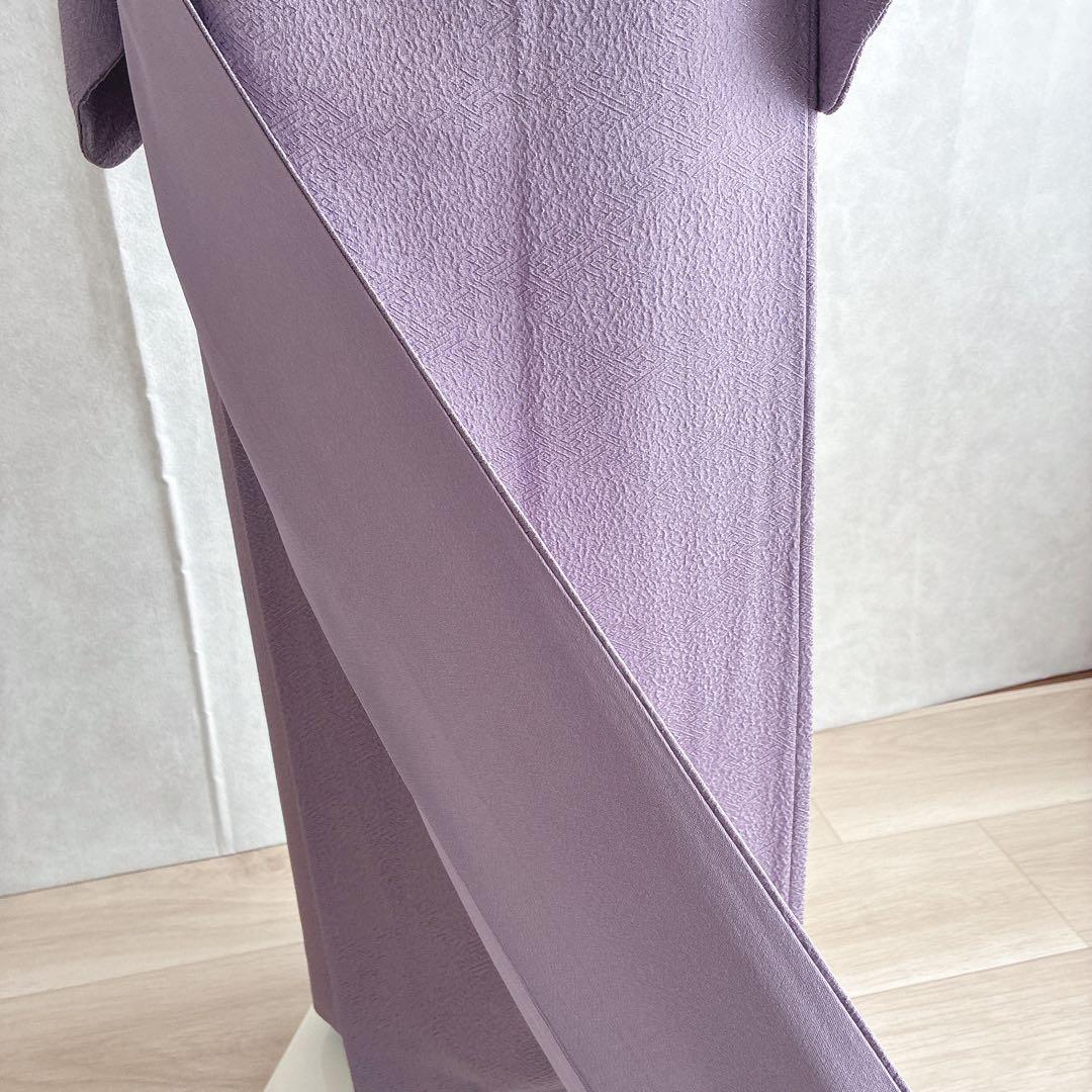 色無地　フルセット　着物　正絹　トールサイズ　紫　卒業式　入学式　一つ紋　G6