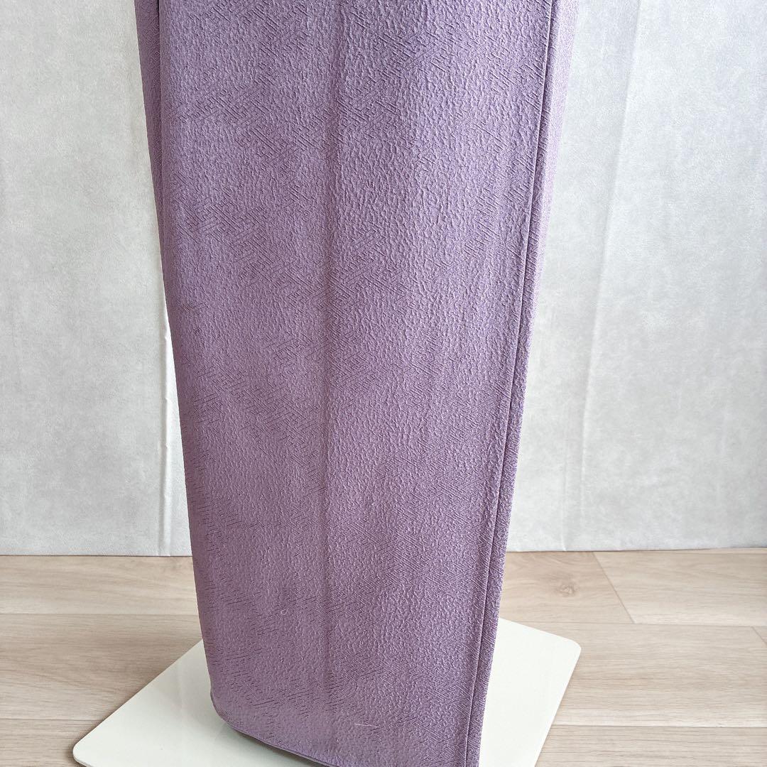 色無地　フルセット　着物　正絹　トールサイズ　紫　卒業式　入学式　一つ紋　G6