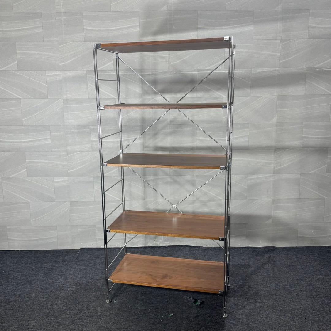 無印良品 ステンレスユニットシェルフ ウォールナット ワイド 大 d4153