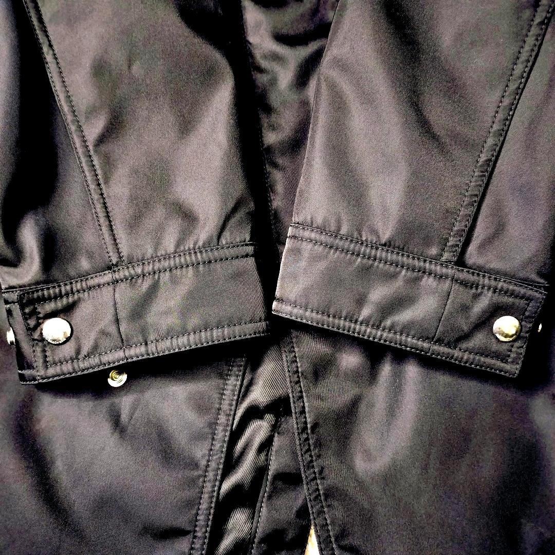 【美品・クリス期】ディオールオム モッズコート サークルロゴ刺繍 48 L 黒