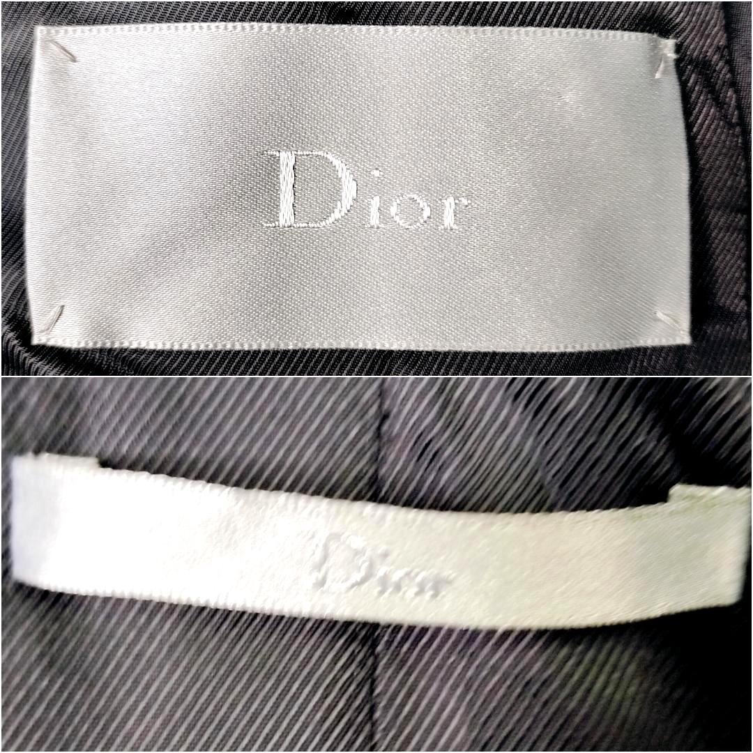 【美品・クリス期】ディオールオム モッズコート サークルロゴ刺繍 48 L 黒