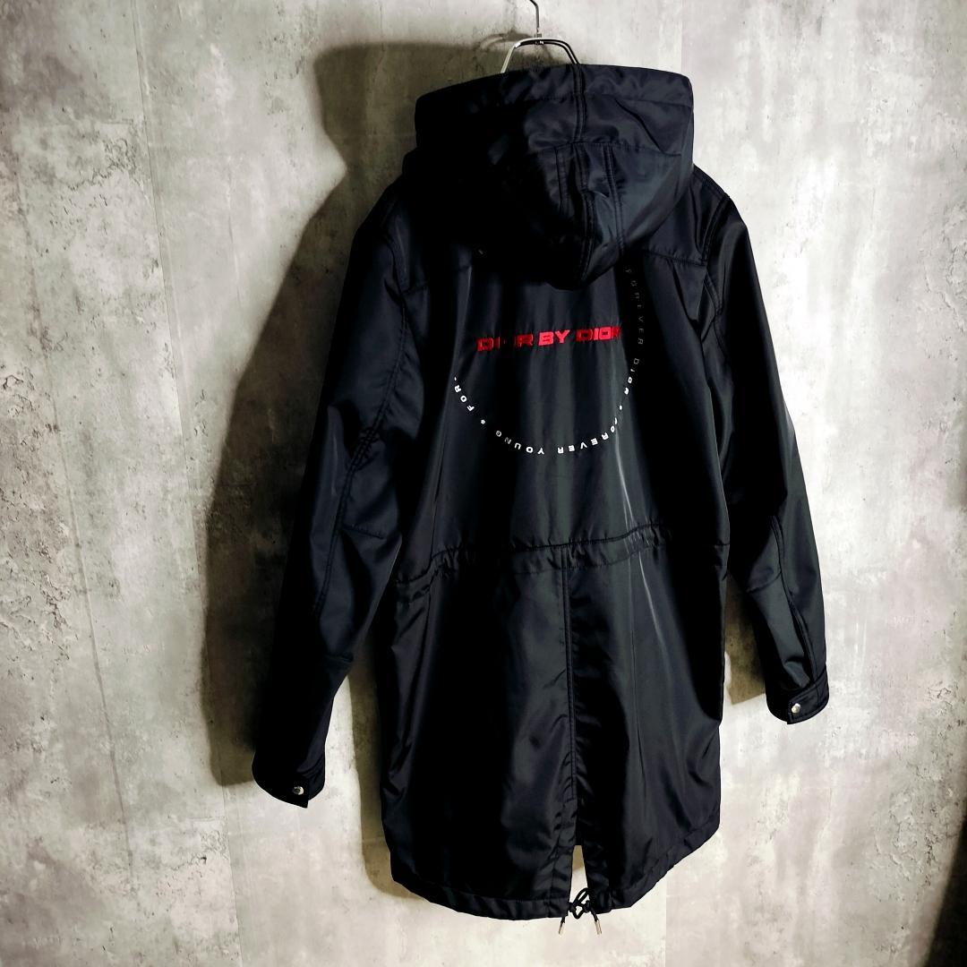 【美品・クリス期】ディオールオム モッズコート サークルロゴ刺繍 48 L 黒