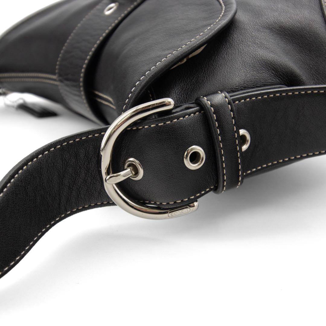 A076【美品】COACH／コーチ　ソーホー　ハンドバッグ　レザー　ブラック