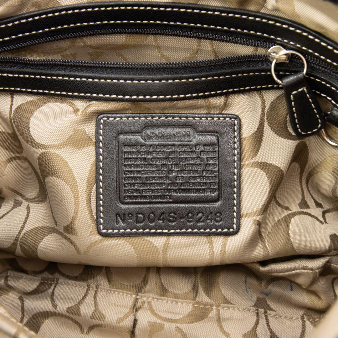 A076【美品】COACH／コーチ　ソーホー　ハンドバッグ　レザー　ブラック