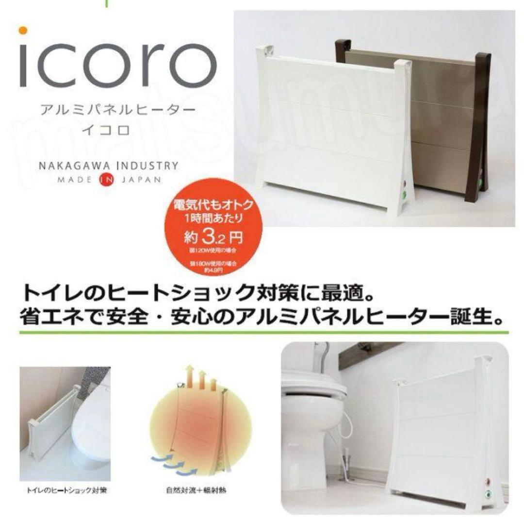 正月セール　アルミパネルヒーターicoro(イコロ)　50cmタイプ　ホワイト