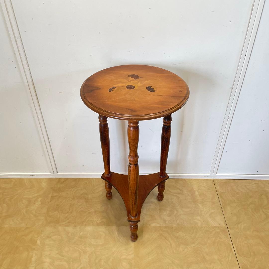 象嵌 サイドテーブル 花台 コンソール 飾り台 イタリア アンティーク調