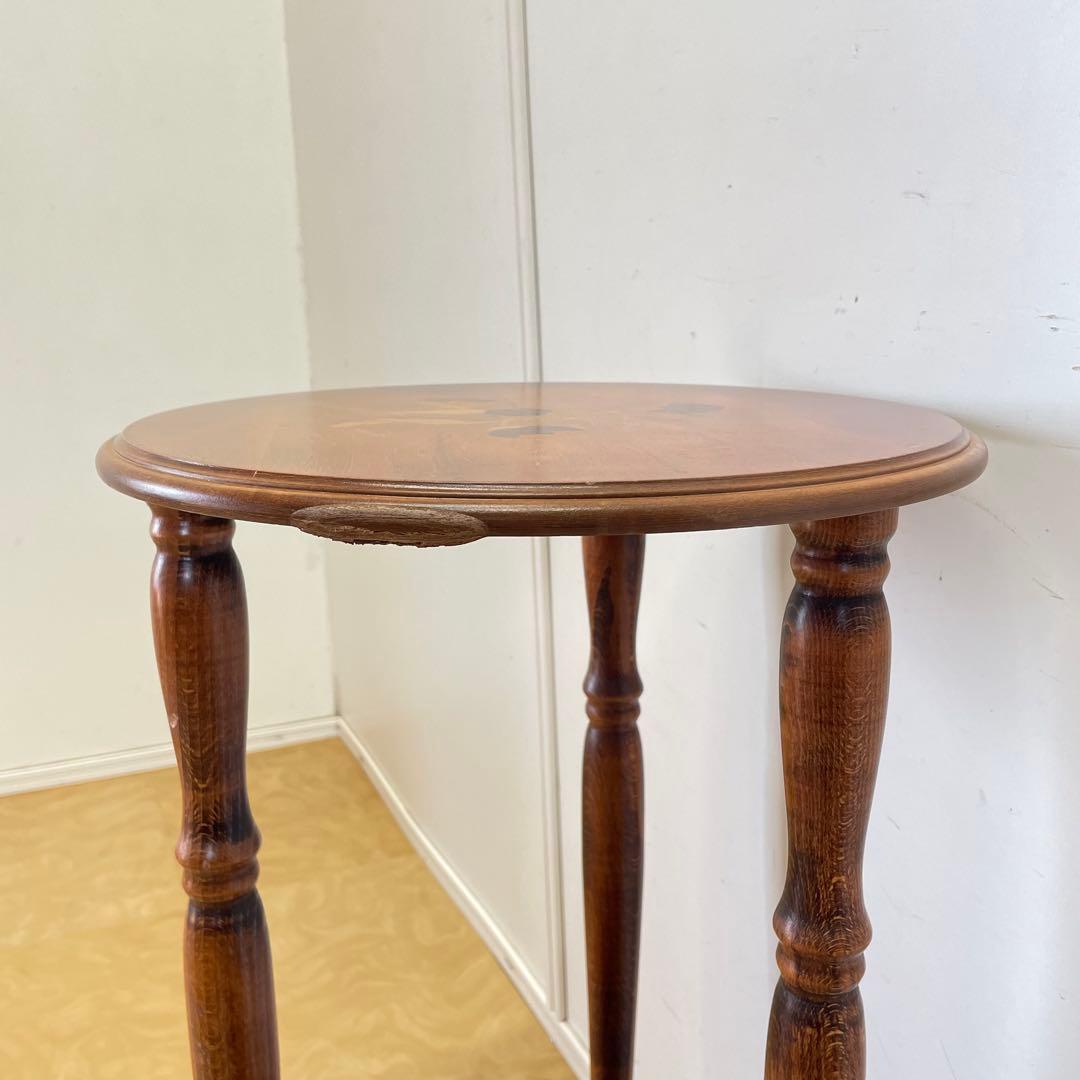 象嵌 サイドテーブル 花台 コンソール 飾り台 イタリア アンティーク調