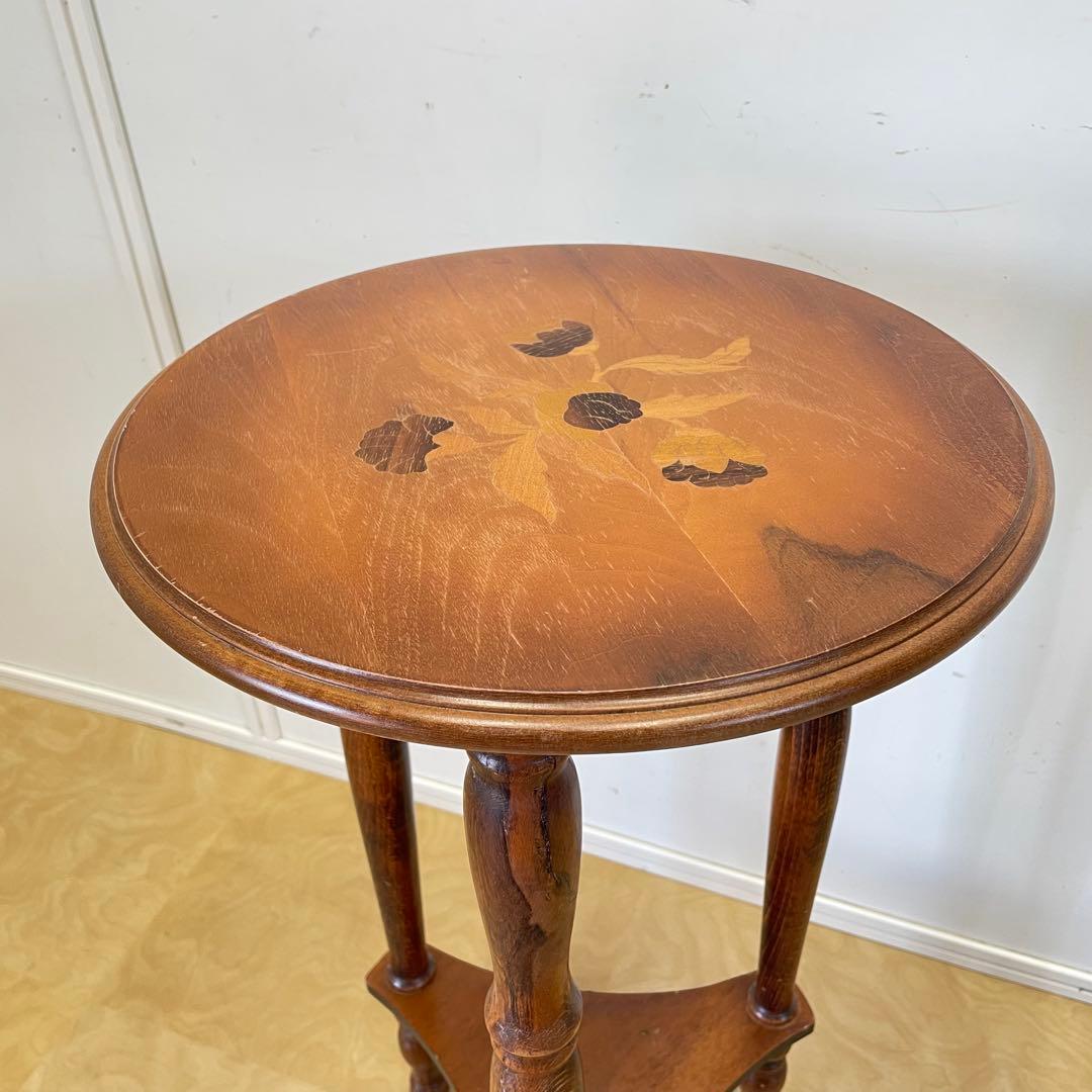 象嵌 サイドテーブル 花台 コンソール 飾り台 イタリア アンティーク調