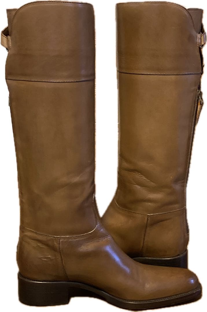 美品　SARTORE サルトル　シングルバックベルト　ジョッキーブーツ　ブラウン