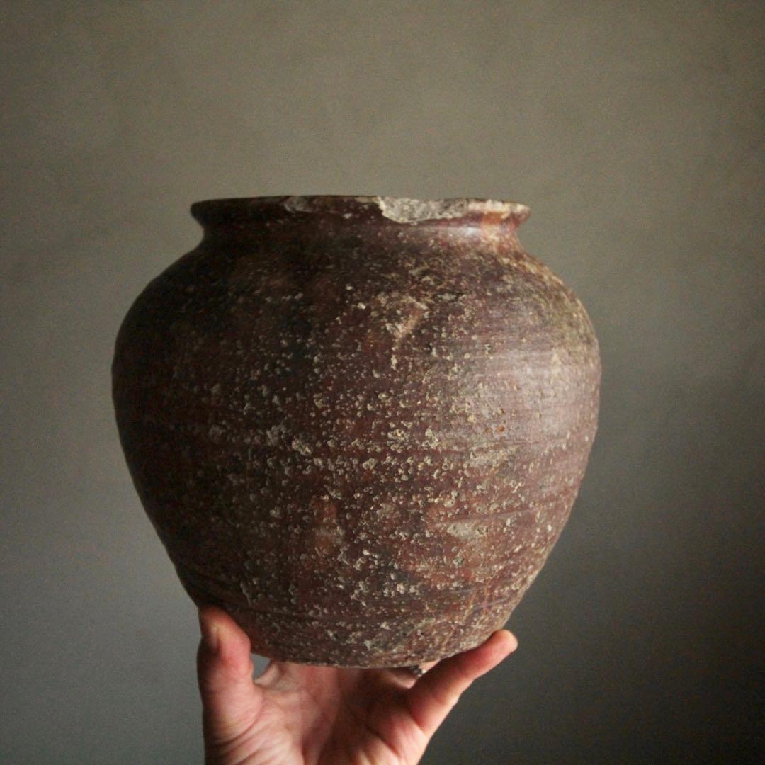 信楽焼 壺 枯れ壺 江戸期 信楽壺 古信楽 古美術 古い壺 古道具 アンティーク
