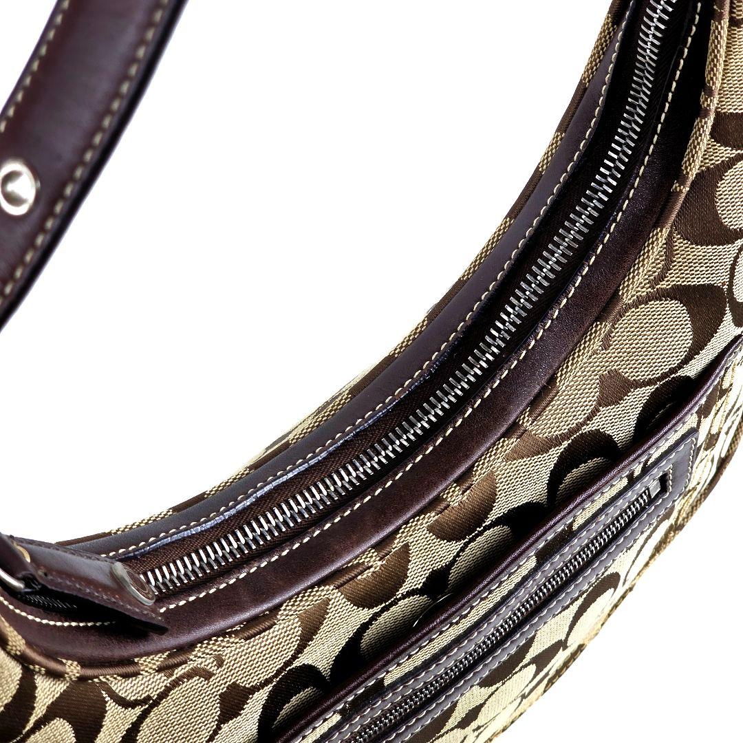 極美品 コーチ COACH シグネチャー ホーボー ショルダーバッグ 6045