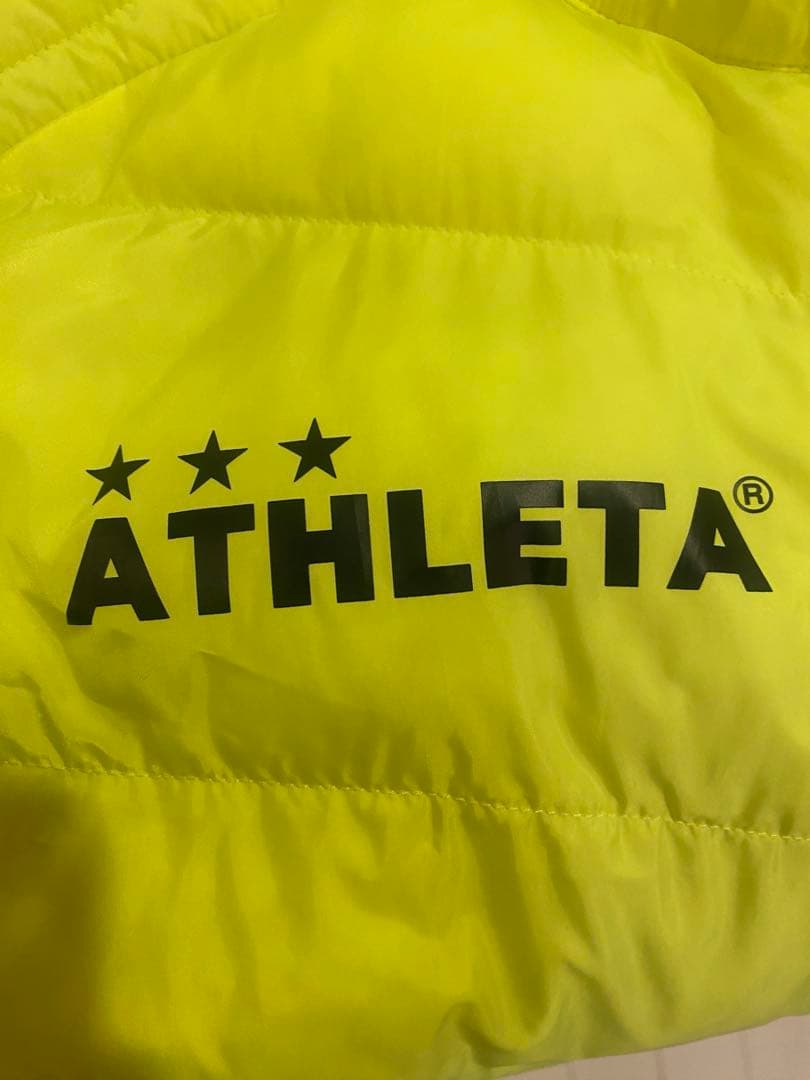 アスレタ中綿上下　イエロー／ネイビー