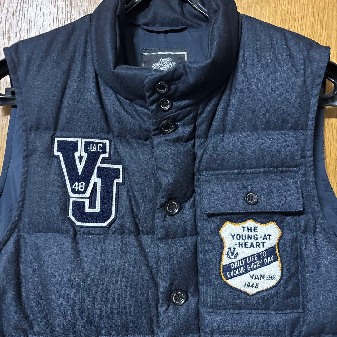 VAN JAC ネイビー ダウンベスト