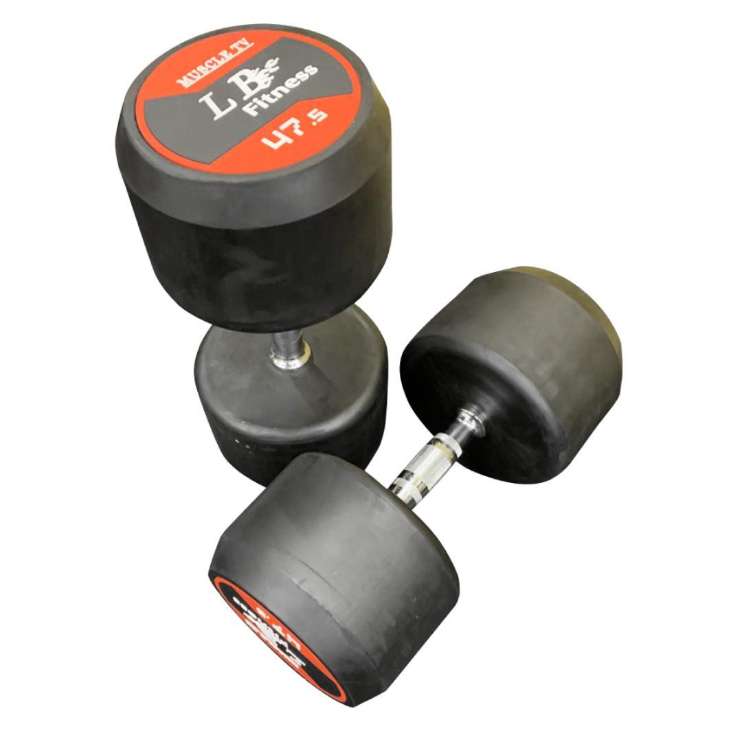 【30％OFF】ラバーダンベル 丸型 47.5kg×2個セット（計95kg）