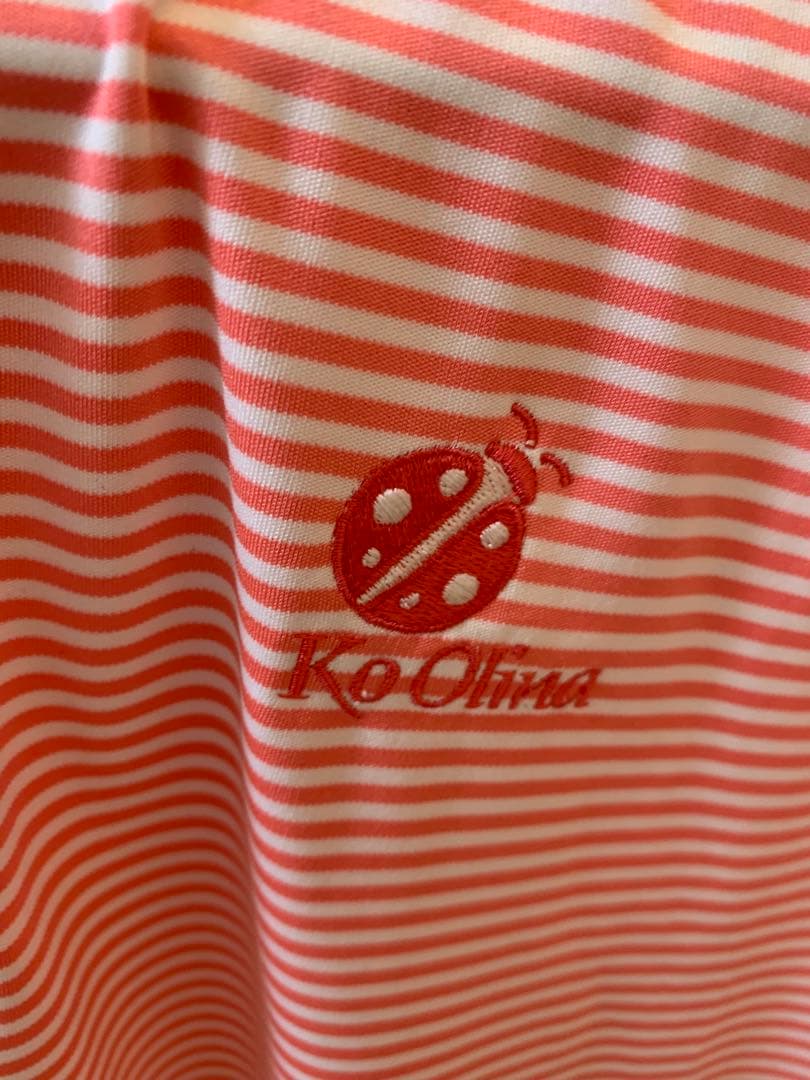 Ko Olina ピンクストライプ ポロシャツ　グレックノーマン