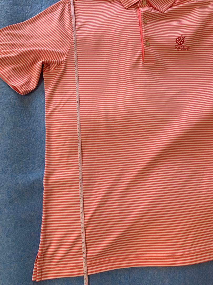 Ko Olina ピンクストライプ ポロシャツ　グレックノーマン