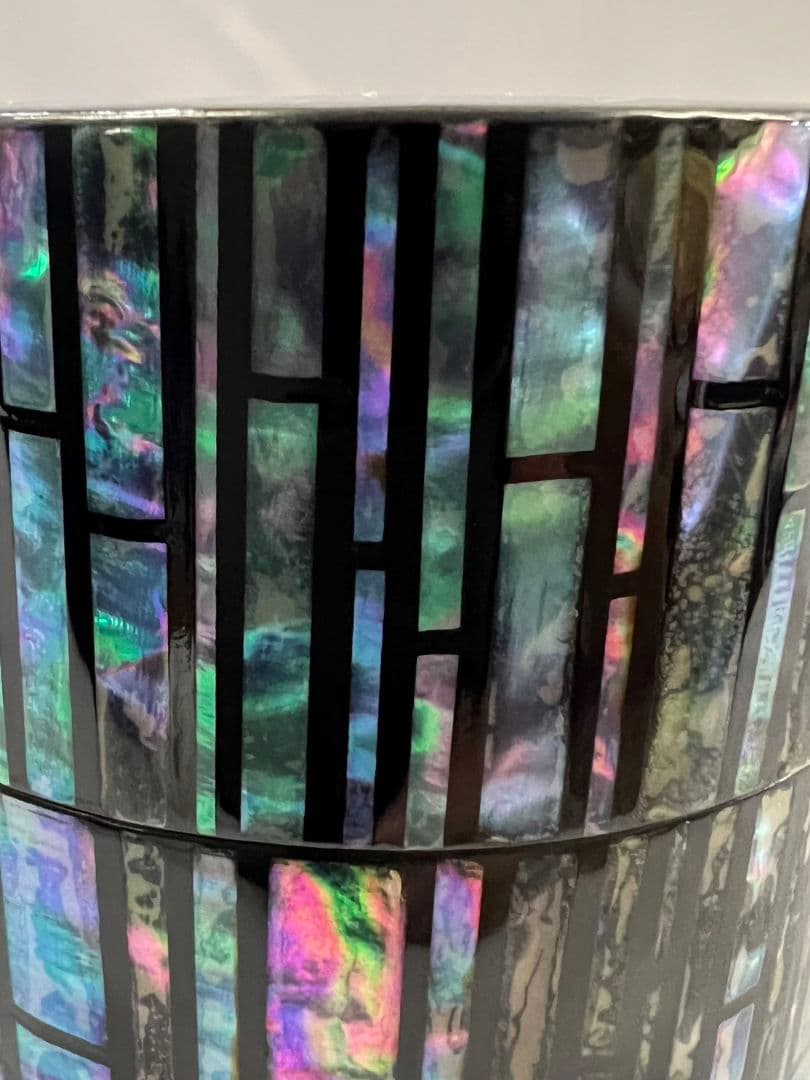 螺鈿細工菊中次(棗) 北島昭峰(昭夫) 茶道具