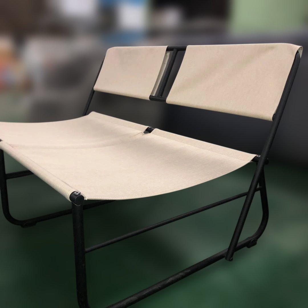 2人掛け ソファ クッション付き インテリア 折りたたみ