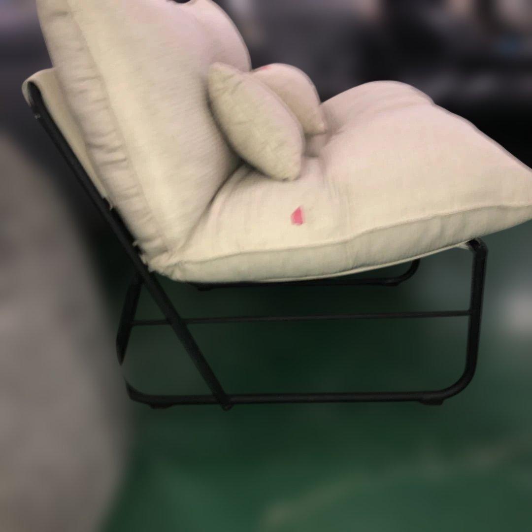 2人掛け ソファ クッション付き インテリア 折りたたみ