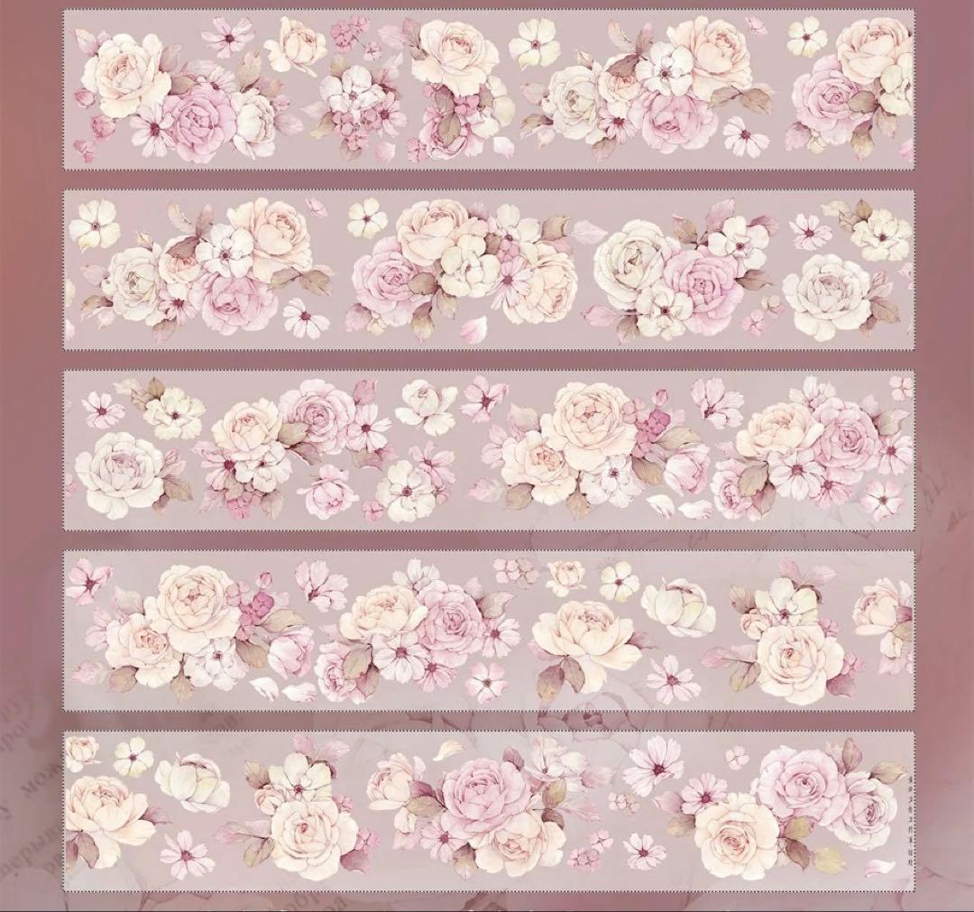 壹洱原创《语瑶-粉色》海外マスキングテープ　マステ 【2369】