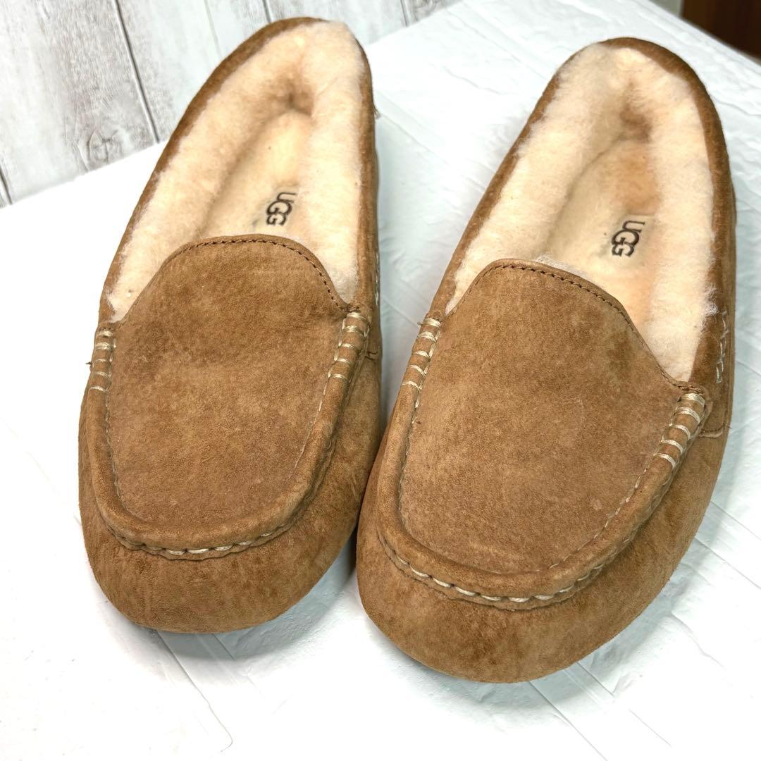 【１回のみ着用】UGG ✮モカシン アンスレー　 チェスナット　26