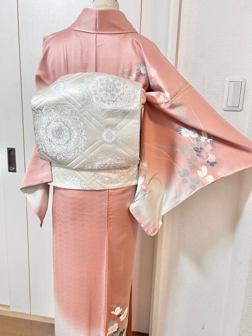 美品　正絹訪問着　フルセット4点　卒業式　入学式　七五三　お宮参り　西陣袋帯