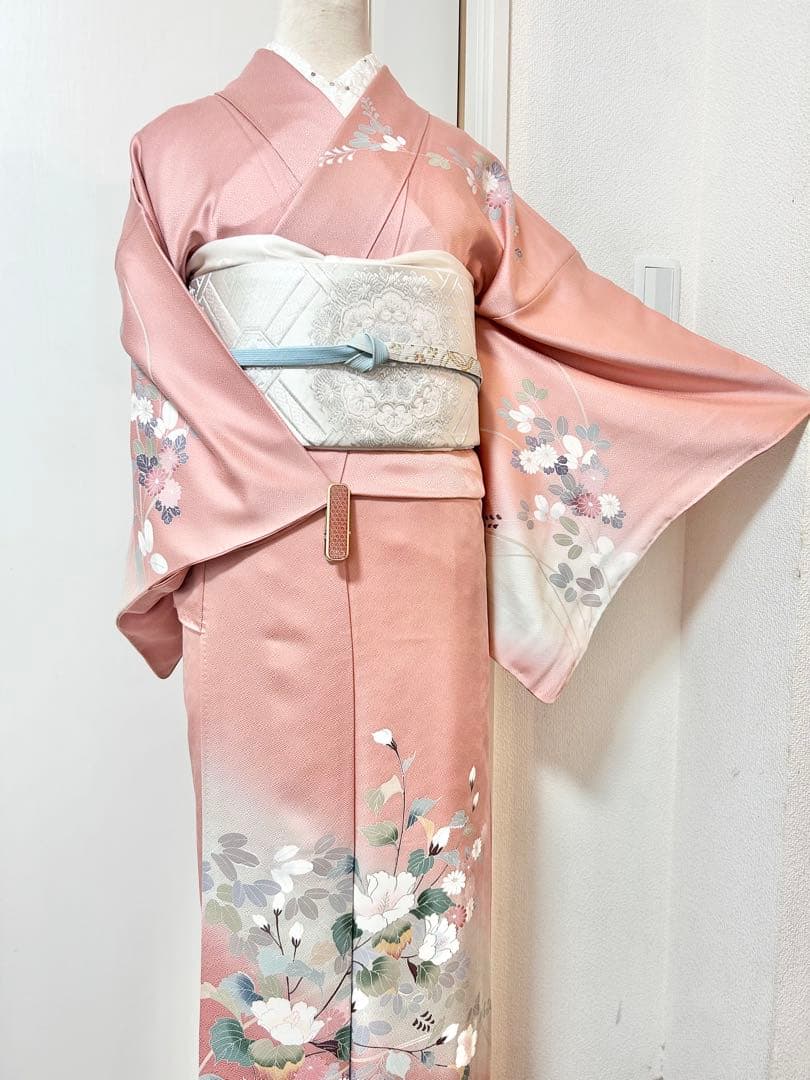 美品　正絹訪問着　フルセット4点　卒業式　入学式　七五三　お宮参り　西陣袋帯