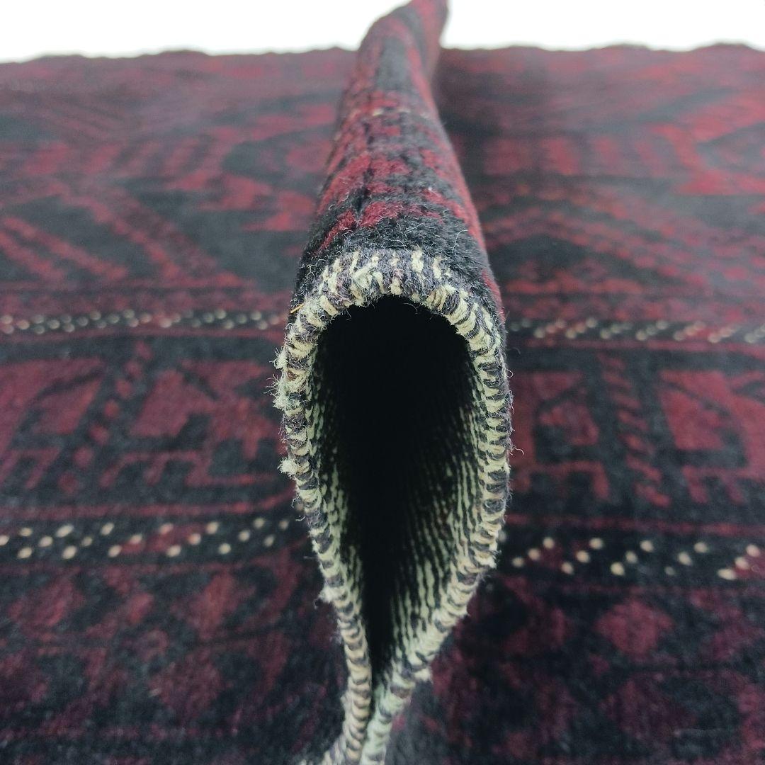 Y2477 トライバルラグ バルーチ 手織り ウール100% 絨毯