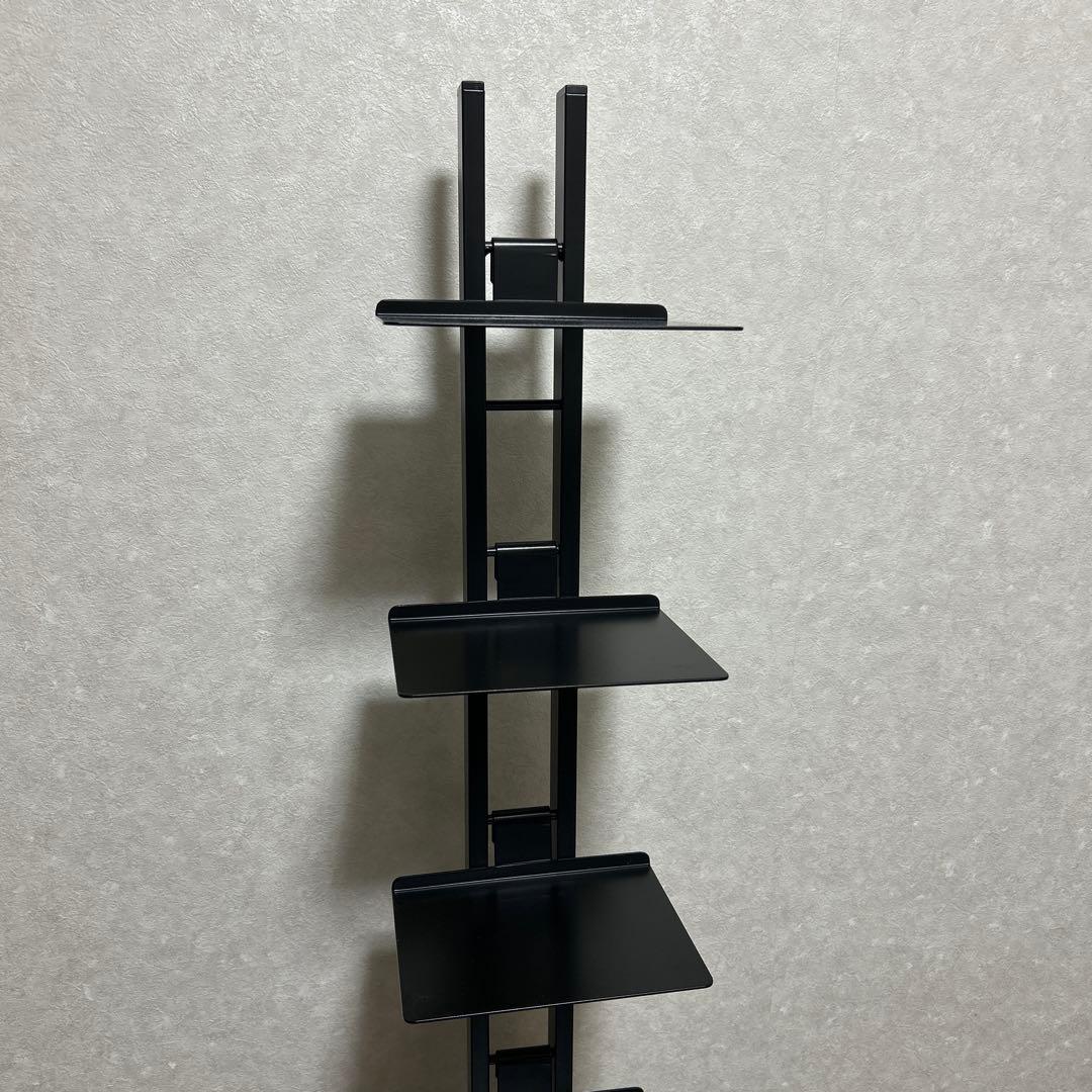 ルネセイコウ タワーシェルフ ブラック 6段